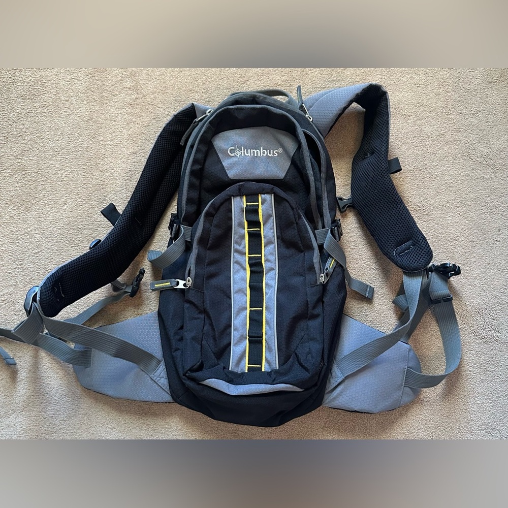 Columbus Black & Gray Active Hydration Backpack NWOT